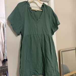Old Navy Olive V-Neck Dress